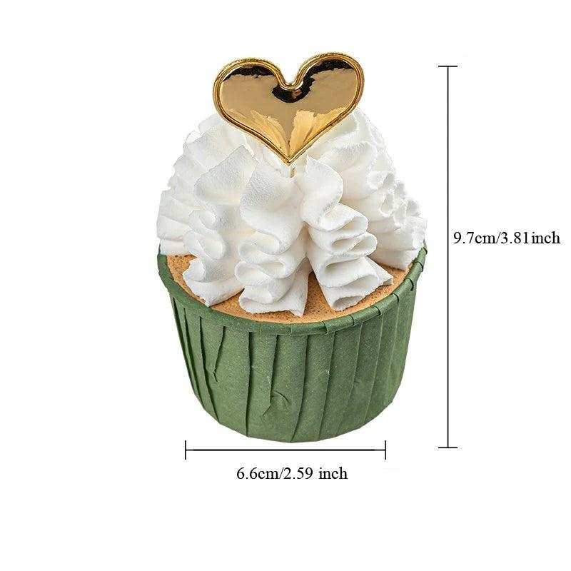 Lisslune | Realistic Handmade Synthetic Cream Cupcake for Photography Props and Decorative Displays