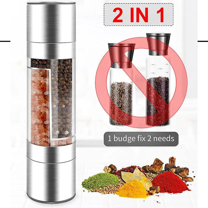 Lisslune | Precision Adjustable Salt and Pepper Mill Set - Dual Ceramic Blades Combination