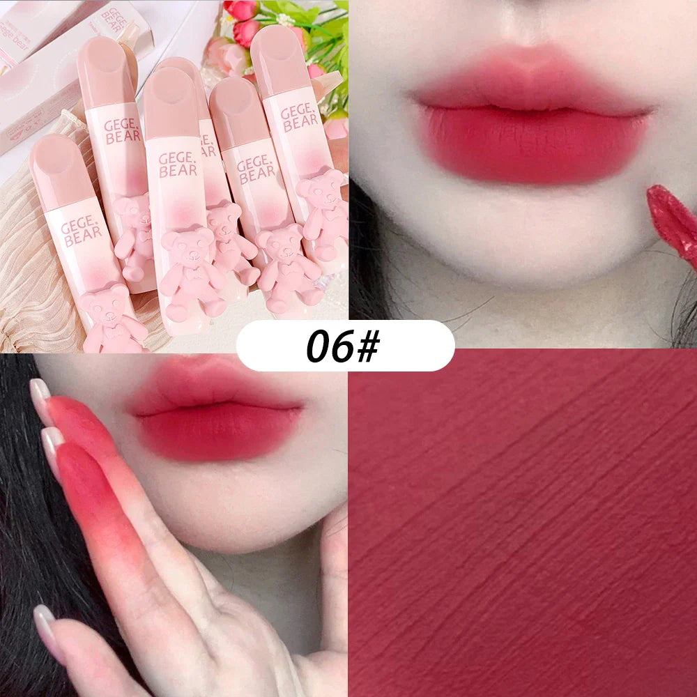 Rynx | Mattes Lip Gloss Waterproof Easy To Wear Velvet Rose Red Brown Lip Mud Nude Long-lasting Liquid Lipsticks Lip Makeup Cosmetics