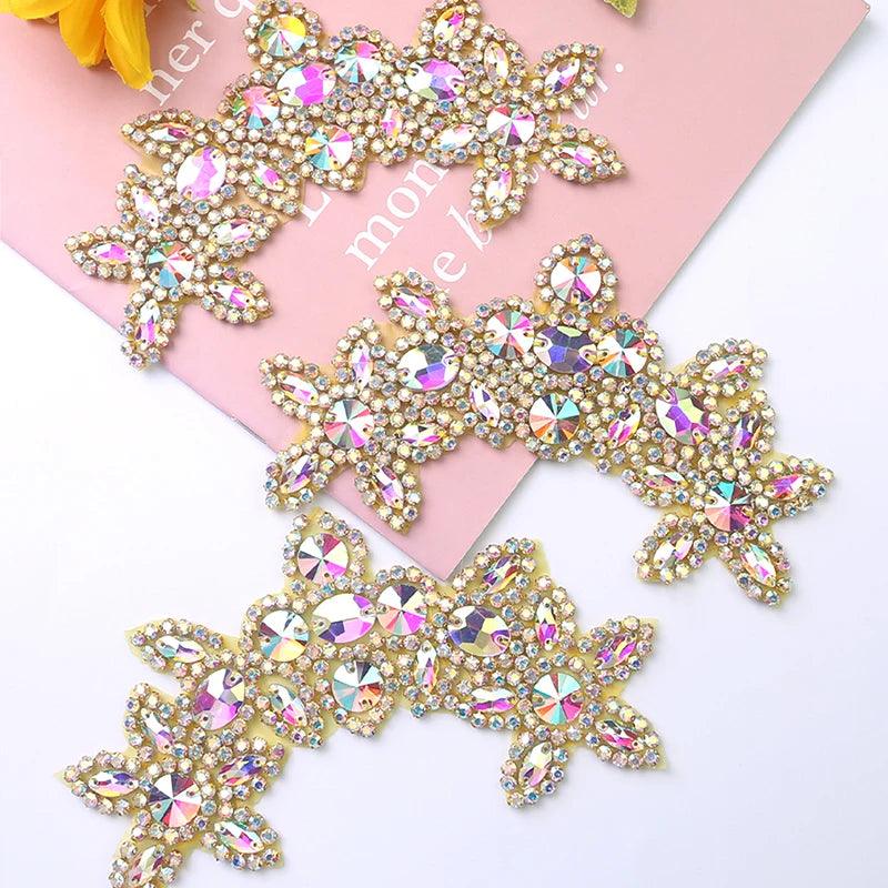 Lisslune | Sparkling Crystal-Studded Rhinestone Waist Appliqué Belt