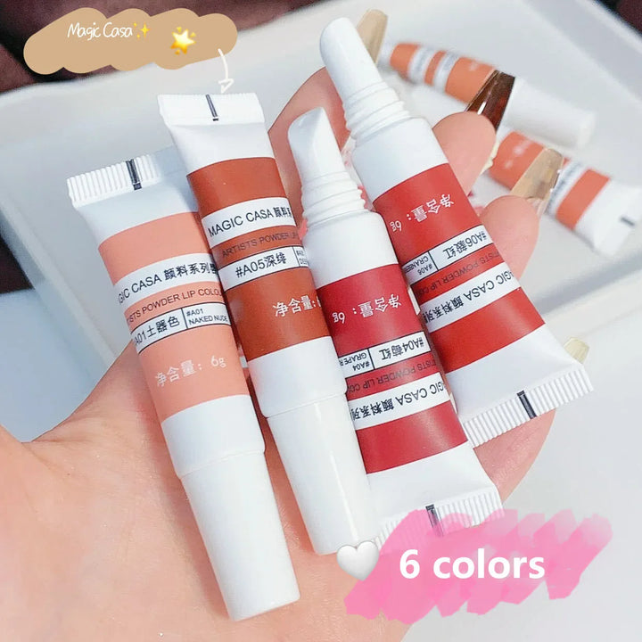 Rynx | 6 Colors Lip Mud Lipstick Velvet Matte Liquid Lipstick Waterproof Nude Lip Gloss Long-lasting Sexy Women Lip Tint Cosmetics