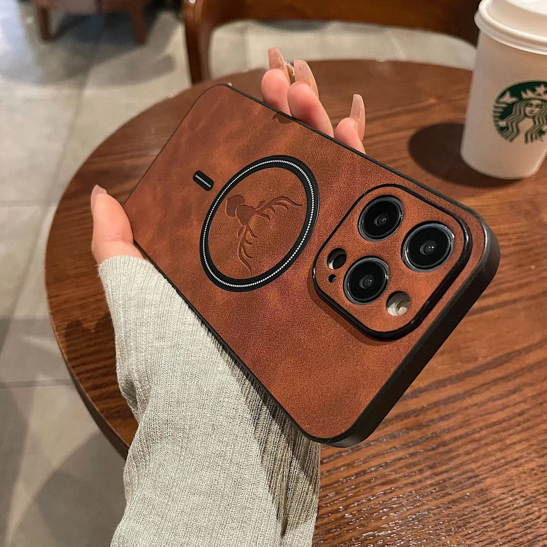 Lisslune | Deer Leather iPhone Case MagSafe Wireless Charging
