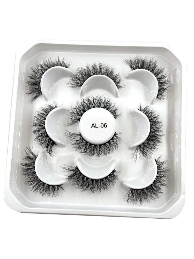 Rynx | New 5D Fluffy Curly Wool Lashes Minke Lashes Soft Natural Realistic Messy End Eye Extension Thick False Eyelashes Hotsale