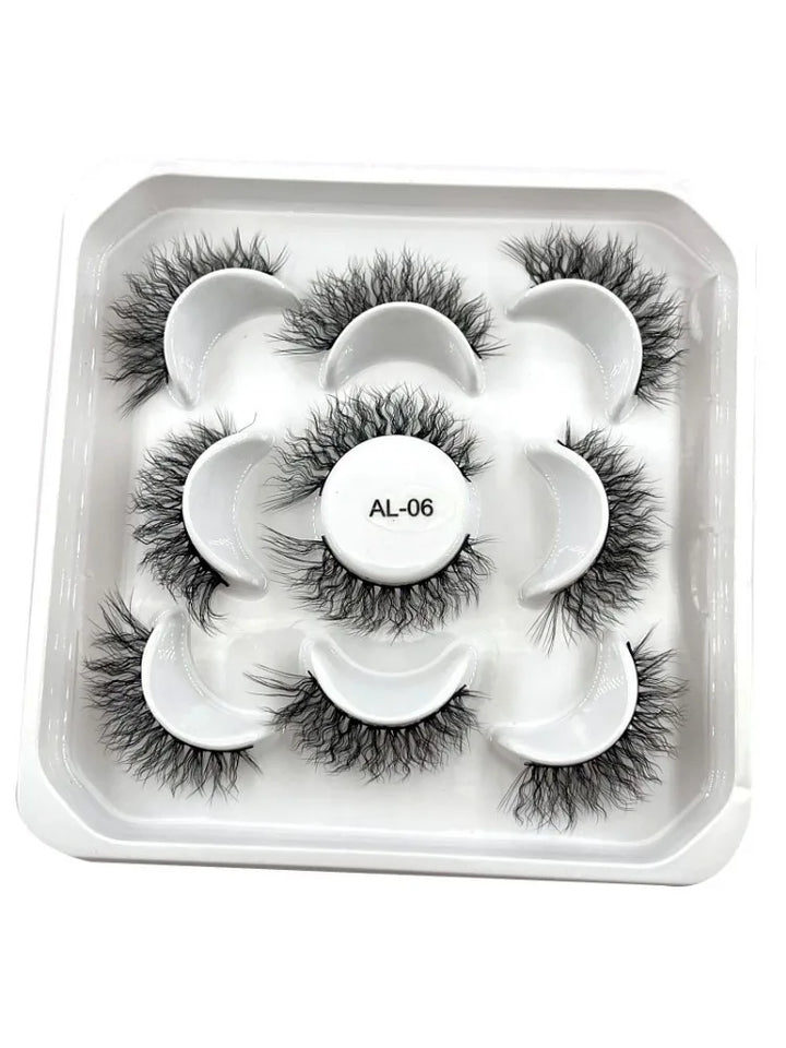 Rynx | New 5D Fluffy Curly Wool Lashes Minke Lashes Soft Natural Realistic Messy End Eye Extension Thick False Eyelashes Hotsale