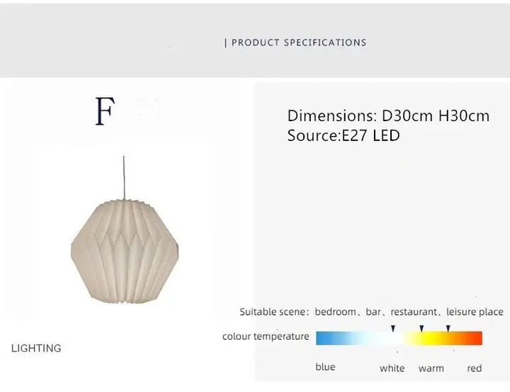 Lisslune | Elegant origami-inspired paper lantern