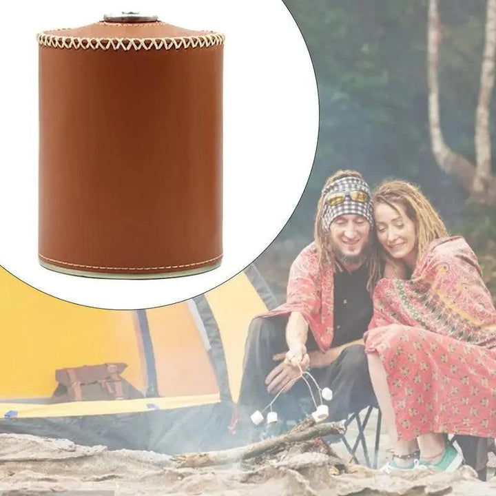 Lisslune | Retro Chic Leather Gas Can Cover - Stylish Air Bottle Protection