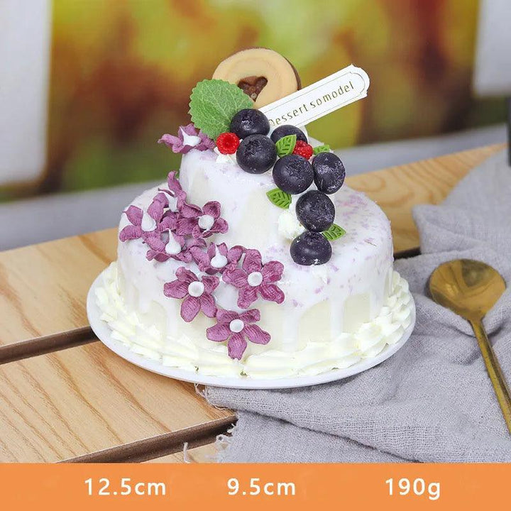 Lisslune | Realistic Synthetic Fruit Cake Model for Home Decor and Photography - 1 pc. FCYY-MIX2
