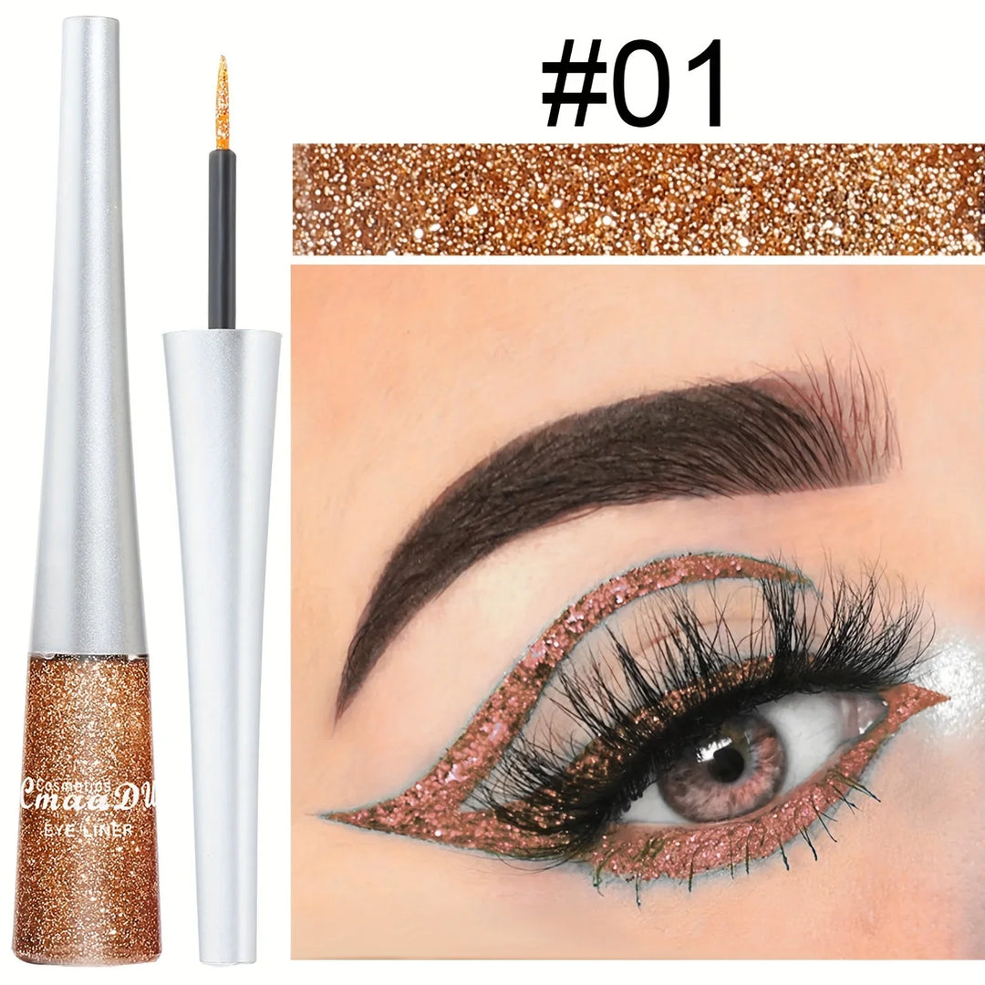 Rynx | Long-lasting liquid eyeliner pencil - shimmer in silver, green & blue | waterproof, smudge-proof makeup