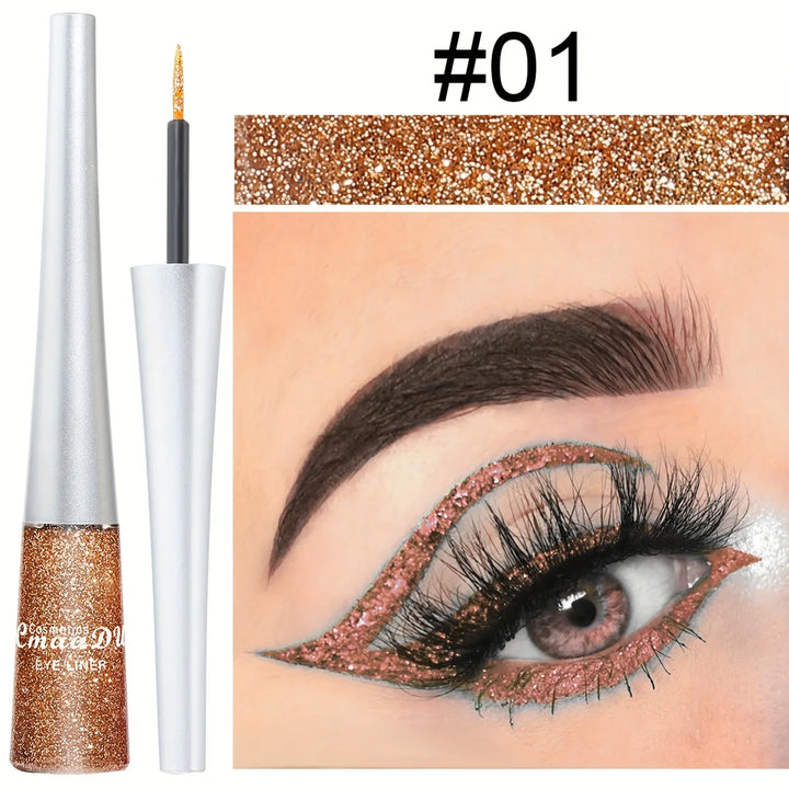 Rynx | Long-lasting liquid eyeliner pencil - shimmer in silver, green & blue | waterproof, smudge-proof makeup