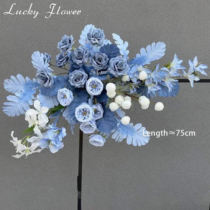 Rynx | Artificial Flowers Wedding Decoration Hanging Flower Row Background Arch Decor Aisle Flower Ball Floral Backdrop Arrangement