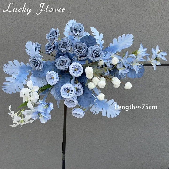 Rynx | Artificial Flowers Wedding Decoration Hanging Flower Row Background Arch Decor Aisle Flower Ball Floral Backdrop Arrangement