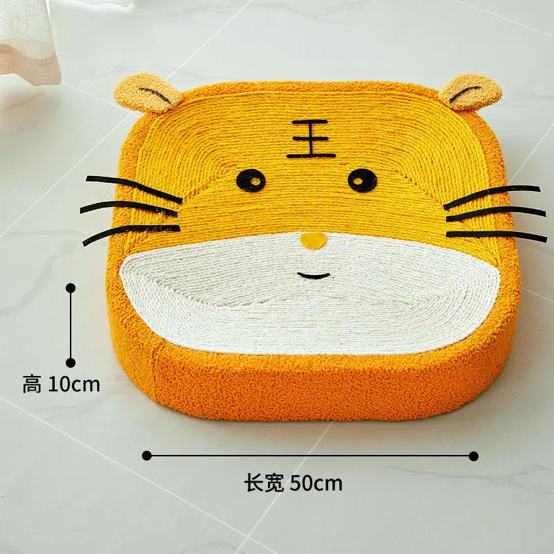 Rynx | 51 cm Sisal Hemp Scratching Board Scratch-resistant Cat Lounge for Claw Sharpening Cute Square Cat Nest Pet Accessories