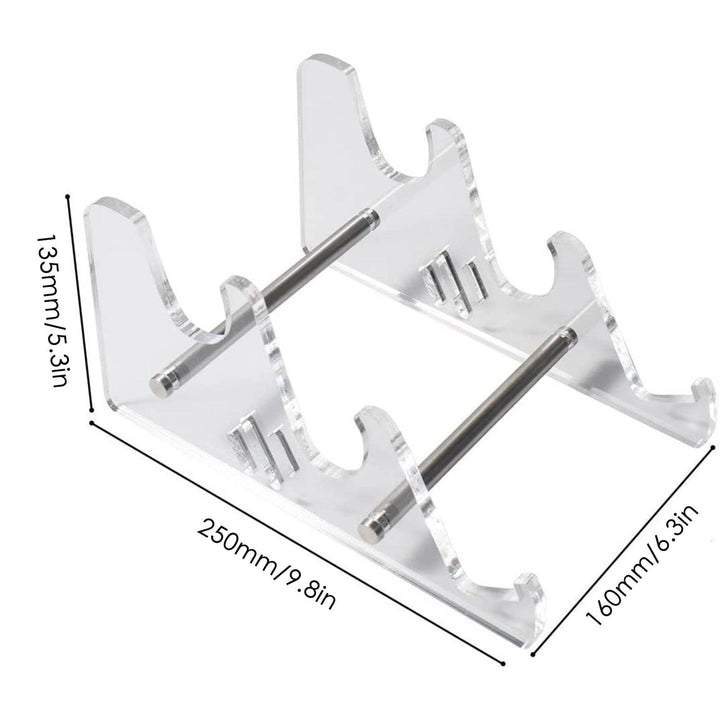 Lisslune | Striped 3-Tier Clear Acrylic Keyboard Display Holder
