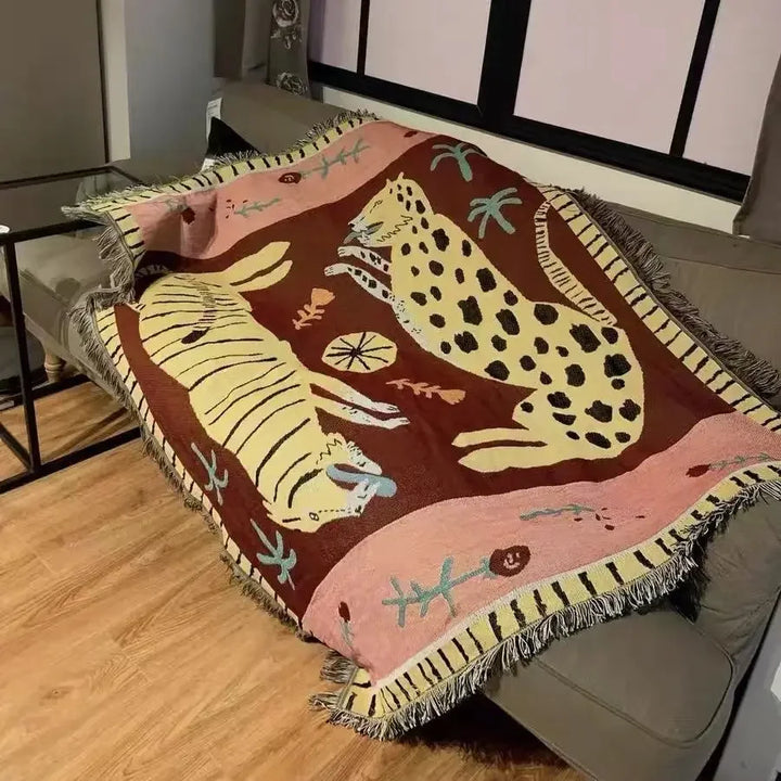 Lisslune | Wild Dance Jungle Tapestry Blanket