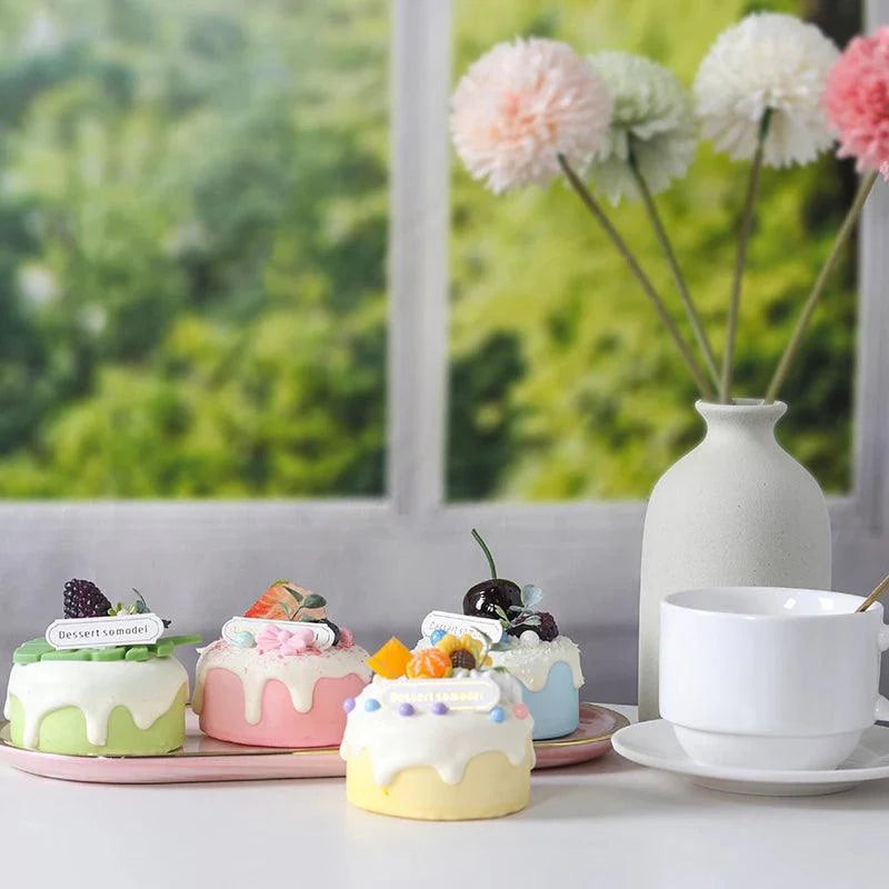 Lisslune | Realistic Dessert Cup Ornaments Set - 1/6PCS Simulation Cake Props for Stunning Photography and Decoration