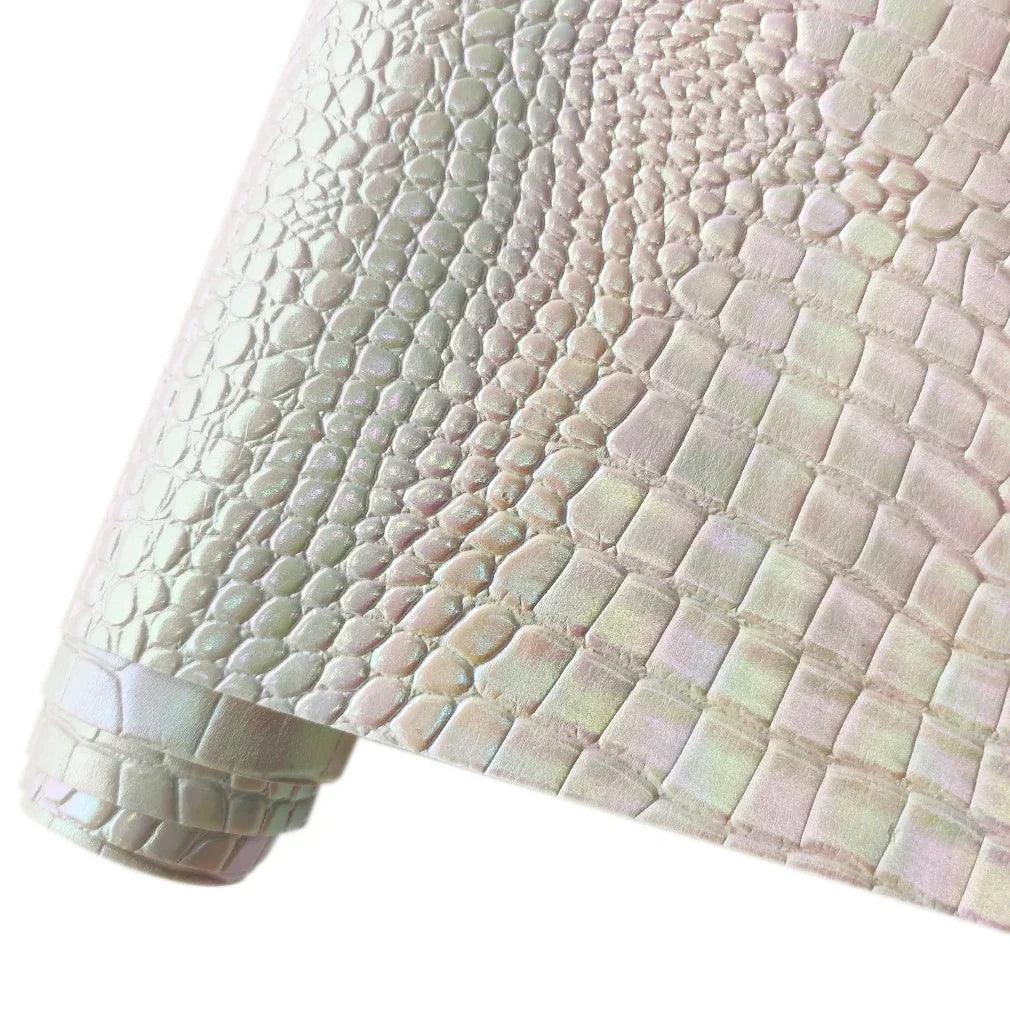 Lisslune | Luxe Holographic Crocodile Pattern Faux Leather Craft Roll - 30x135cm