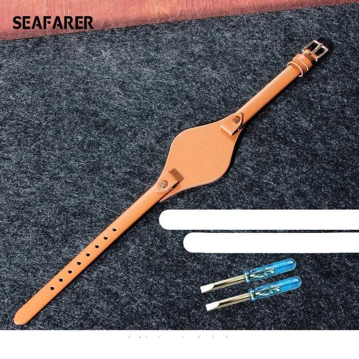 Lisslune | Elegant calfskin watch bands with rose gold metal buckle - A luxurious women's accessory