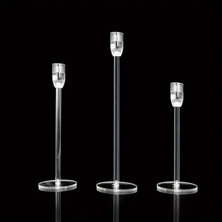 Lisslune | LumenAcry Acrylic Candle Holder Set (3-piece)
