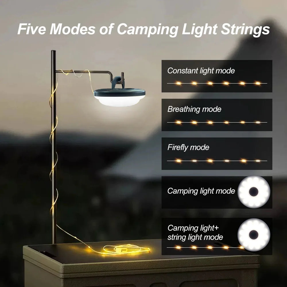 Lisslune | Star String USB Rechargeable Camp String Lights