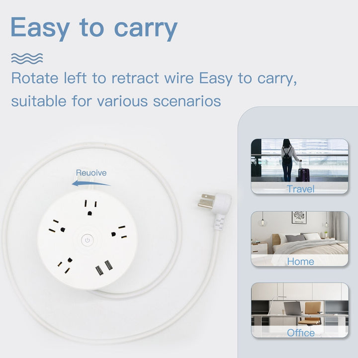 Lisslune | Round Total Connect Cable Power Extension Cord