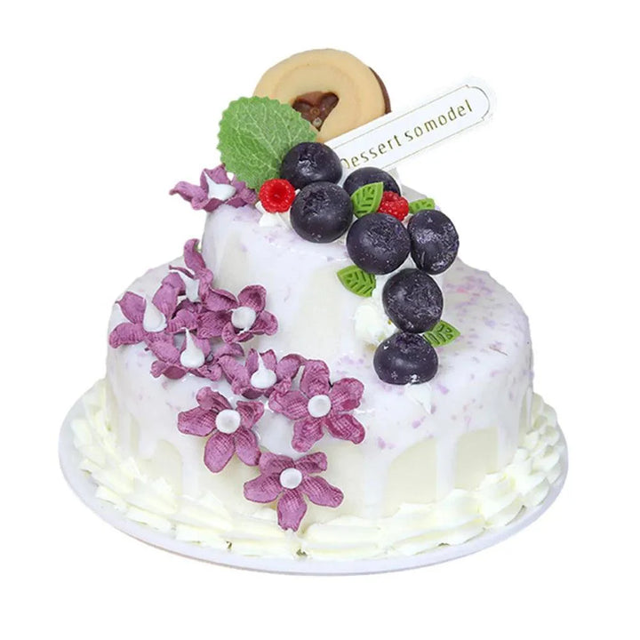 Lisslune | Elegant Synthetic Cake Model for Bakery Display and Photography - 1PC Decorative Food Model