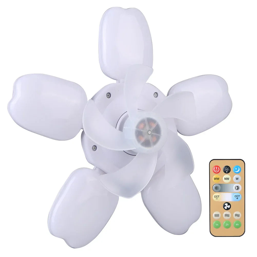 Lisslune | Silent Adjustable Remote Control Ceiling Foldable Fan Lamp