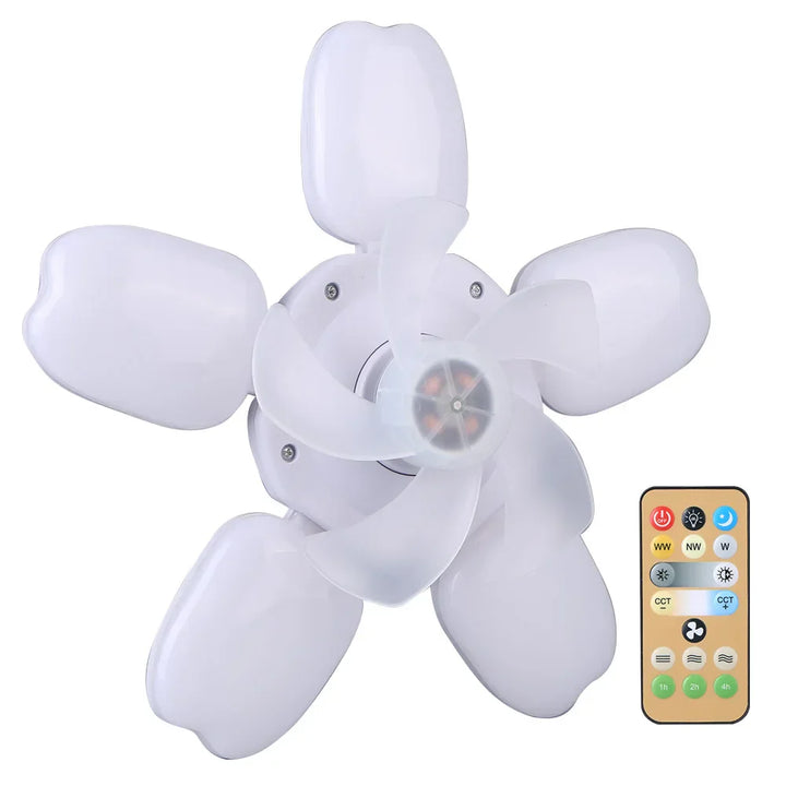 Lisslune | Silent Adjustable Remote Control Ceiling Foldable Fan Lamp