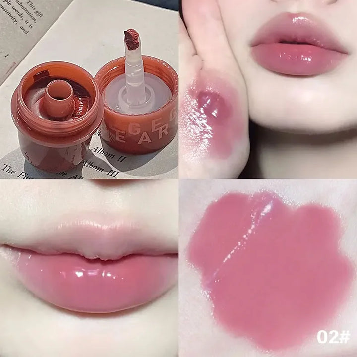 Rynx | Bear Seal Mirror Clear Lipstick Lip Gloss Waterproof Moisturizing Long-lasting No Fading Lip Lacquer Makeup for Women Korean Cosmetics