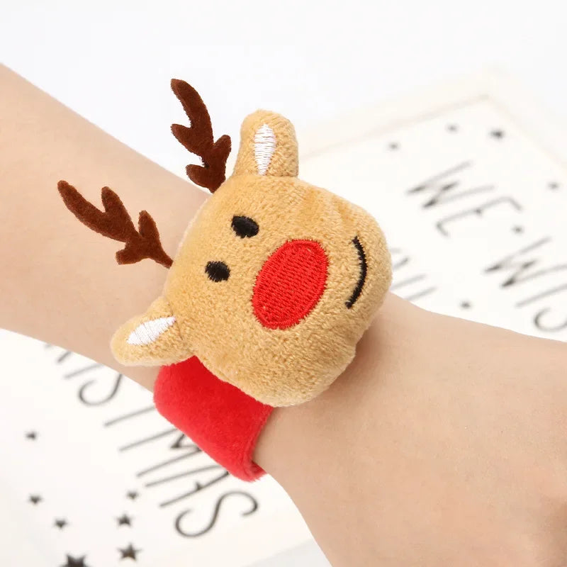 Rynx | 1PC LED Christmas Slap Circle Bracelet Clap Circle Older Santa Elk Adult Children Christmas Gifts Christmas Decorations