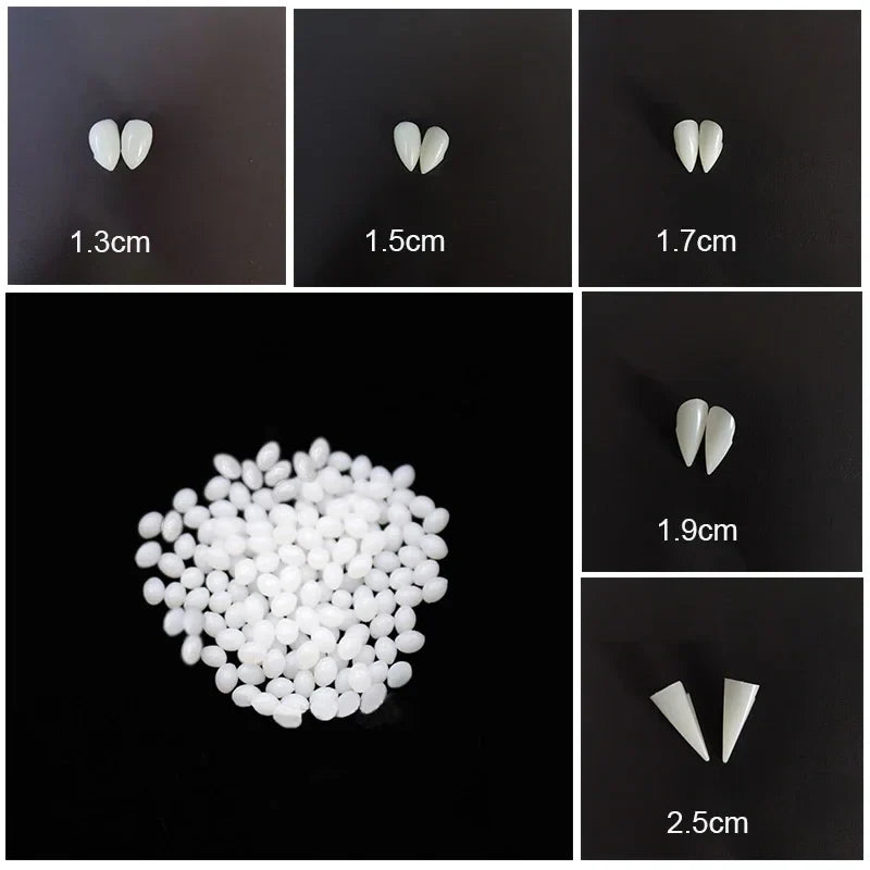 Rynx | Halloween Decoration Vampire Teeth Large Teeth Prosthetics Halloween Cosplay Props Artificial Large Teeth with Strong Glue Halloween Props