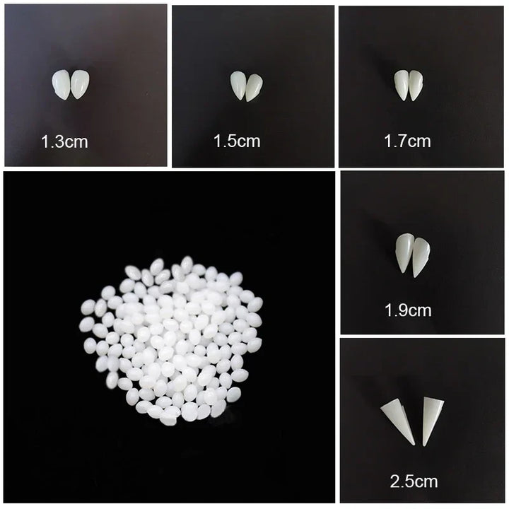 Rynx | Halloween Decoration Vampire Teeth Large Teeth Prosthetics Halloween Cosplay Props Artificial Large Teeth with Strong Glue Halloween Props