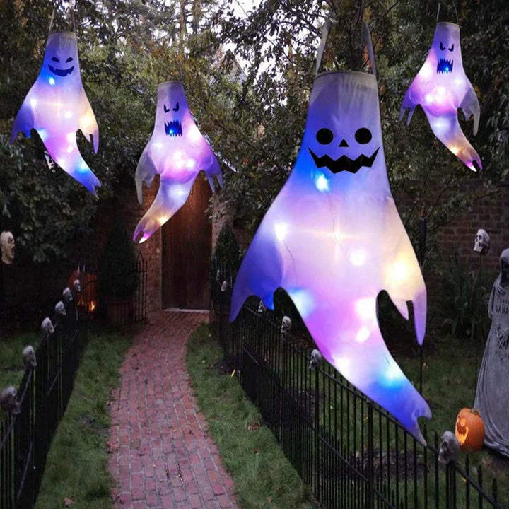 Rynx | Halloween LED Light Hanging Ghost For Halloween Party Home Outdoor Indoor Decoration Large Glowing Creepy Lamp Horror Props