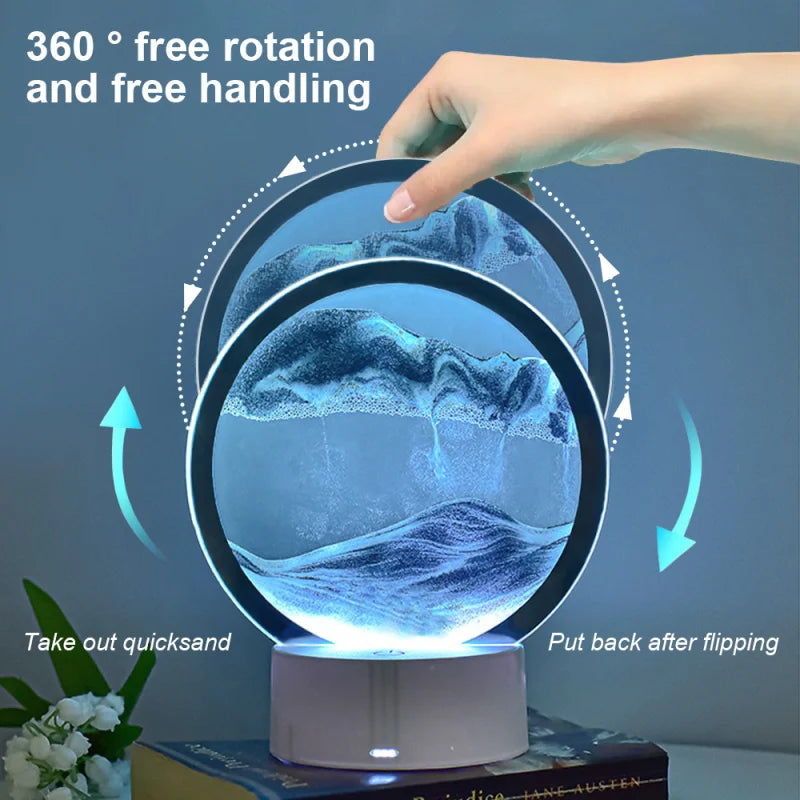 Lisslune | Sandscape Lamp 3D Moving Sand Art