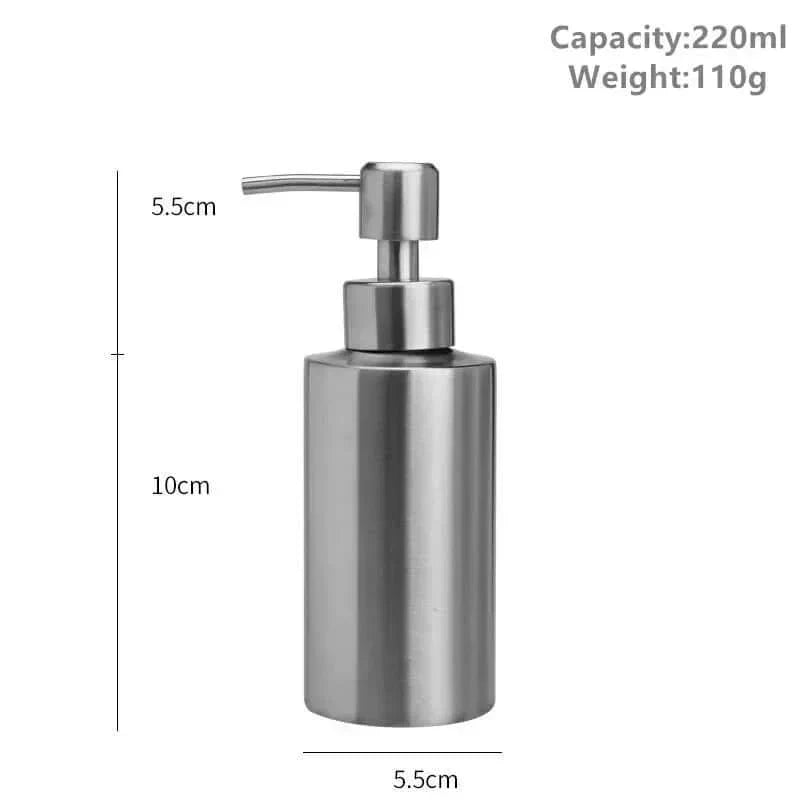 Lisslune | Elegant Stainless Steel Hand Pump Soap Dispenser 250ml/350ml/550ml