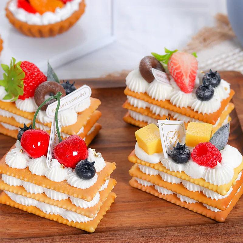 Lisslune | Realistic Artificial Dessert Cake for Home Decor and Photography - Food Simulation Model FCYY-002