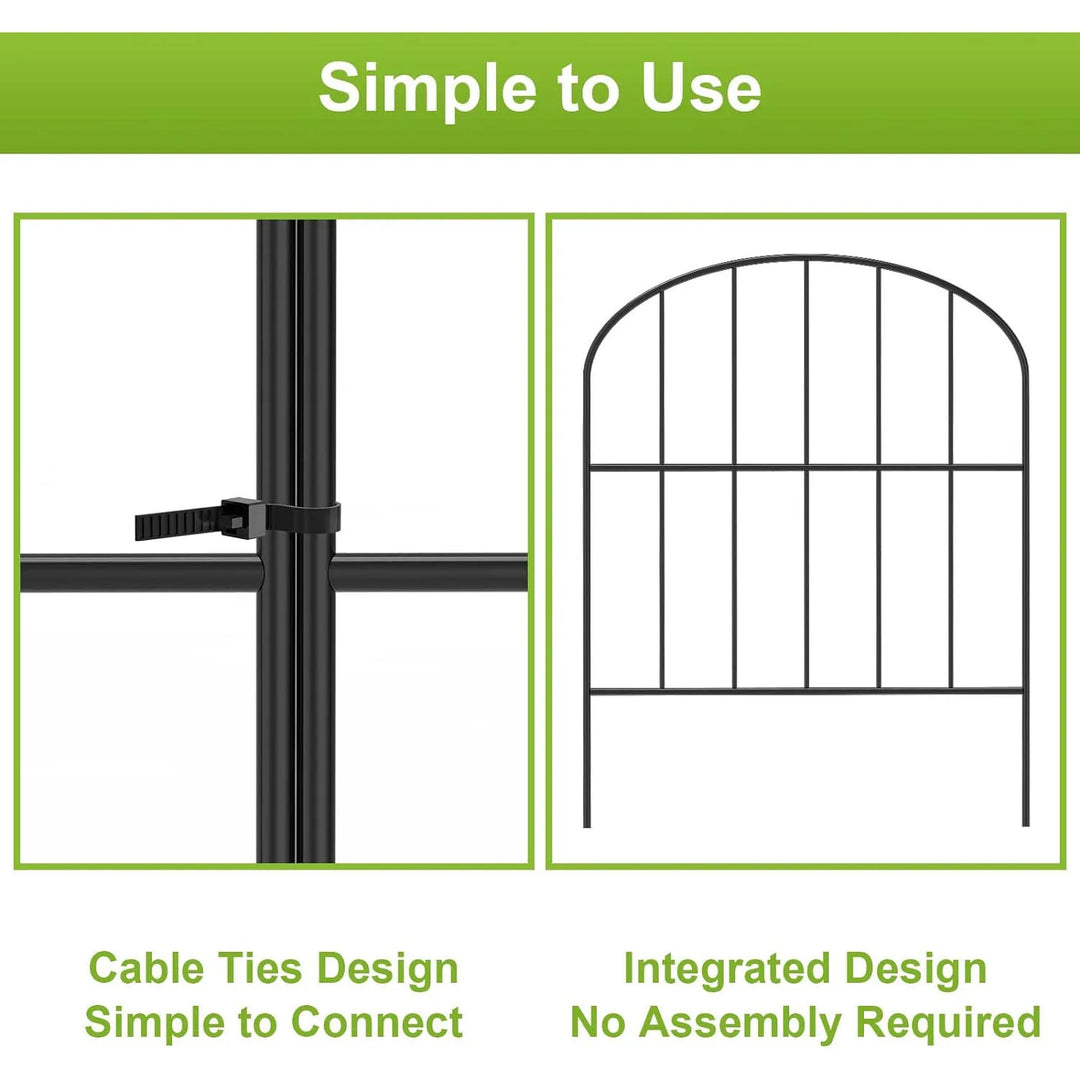 Rynx | Decorative Garden Fence, Rust-Free Wire Panels for Animal Barriers, Boundaries for Dogs & Flower Plants, Outdoor Backyard Arch Board