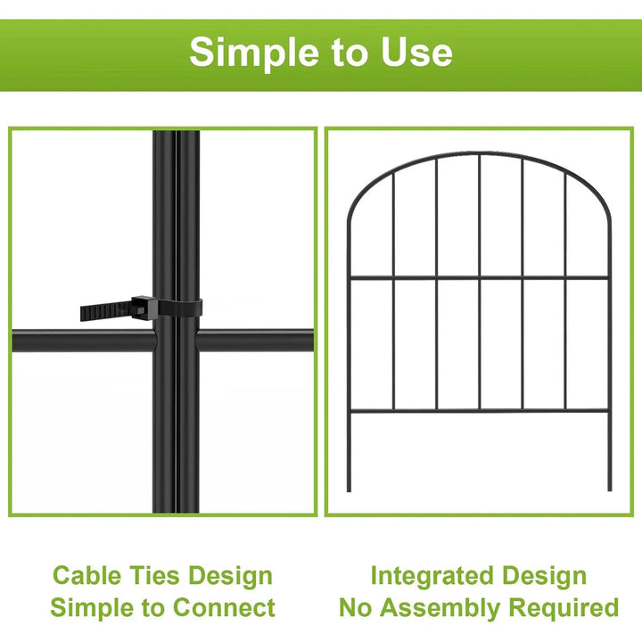 Rynx | Decorative Garden Fence, Rust-Free Wire Panels for Animal Barriers, Boundaries for Dogs & Flower Plants, Outdoor Backyard Arch Board