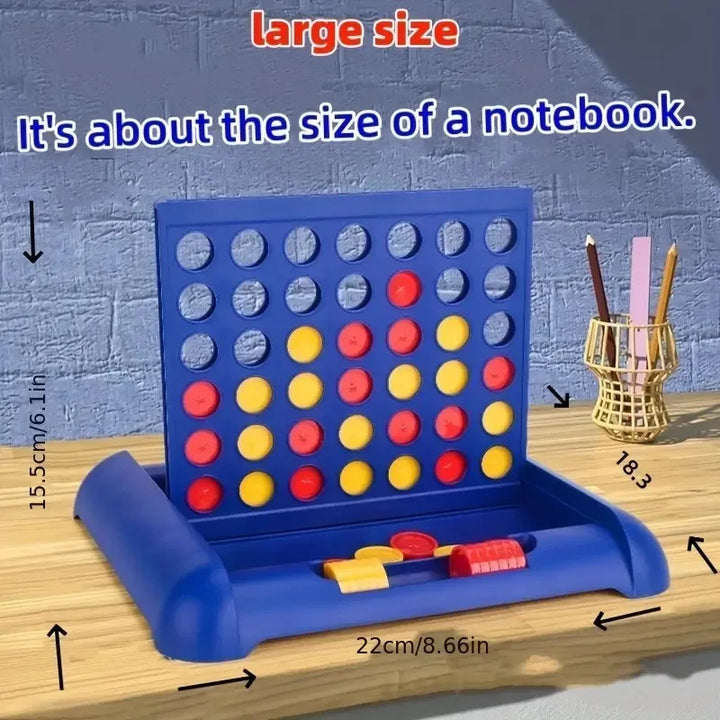 Rynx | Portable Connect 4 Classic Grid, 10.16 cm A row game, strategic board games for children, 2 players for family and children, ages 6 and up