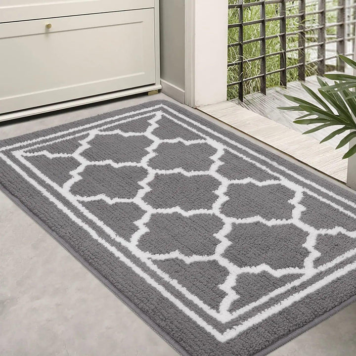 Lisslune | Luxurious non-slip microfiber welcome mat: Chic moisture-absorbing rug for entrances