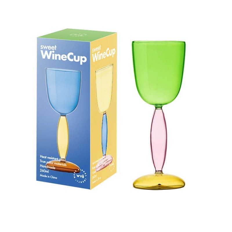 Lisslune | Borosilicate 3-Color Glassware - Wine Glass