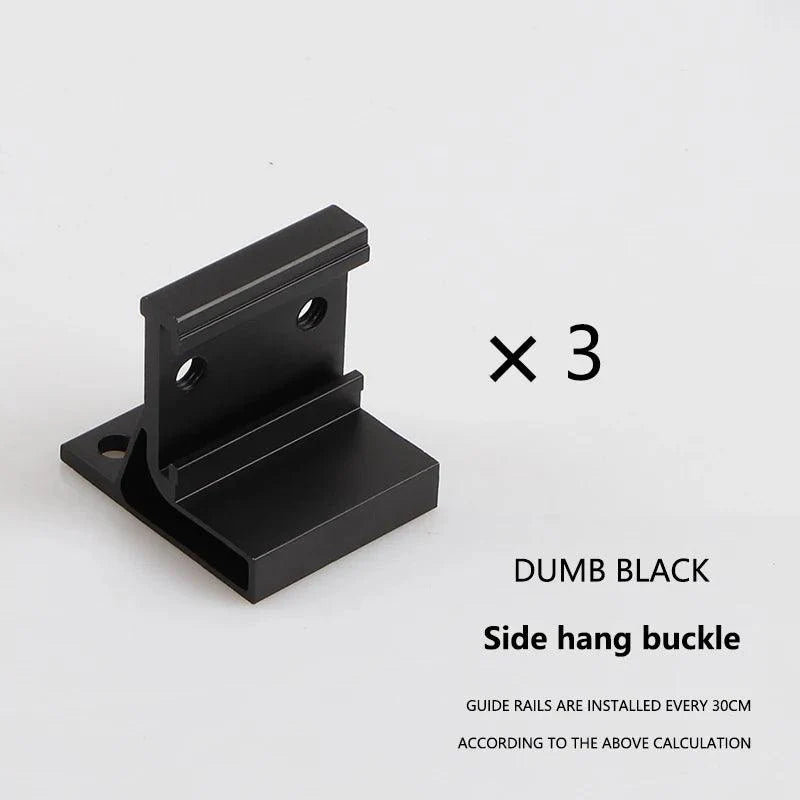 Lisslune | Tranquil Motion Black Elegance Sliding Door System Kit