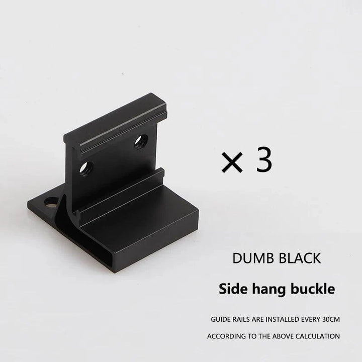 Lisslune | Tranquil Motion Black Elegance Sliding Door System Kit