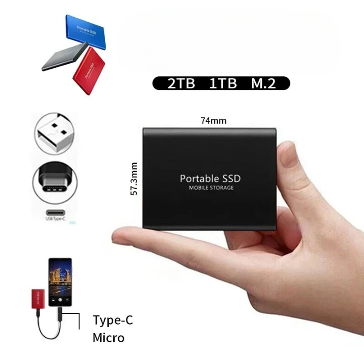 Lisslune | SpeedPro SSD 2TB High Speed Storage with USB-C 3.1