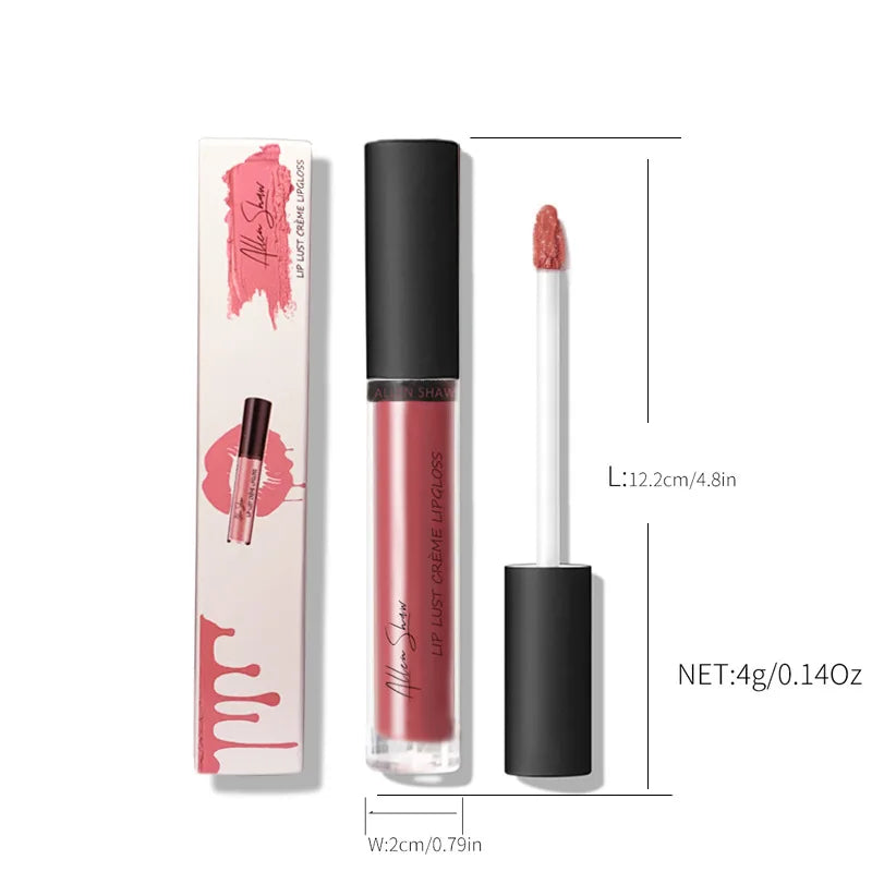 Rynx | 12 Colors Sexy Women's Lipstick Waterproof Long-lasting Moisturizing Lip Gloss Vivid Color Lip Gloss Women's Make-up maquiagem
