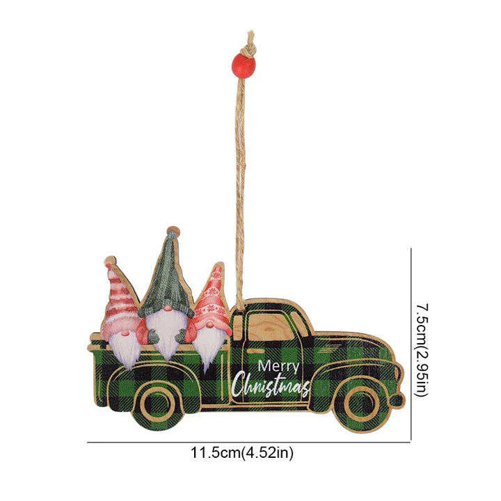 Rynx Wood Christmas Tree Desktop Ornament Santa Merry Christmas Sign Plaque Xmas Decoration for Home 2025 New Year Noel Gift