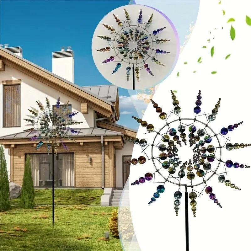 Lisslune | Windmill Spinner | Unique wind-powered garden decor made of metal