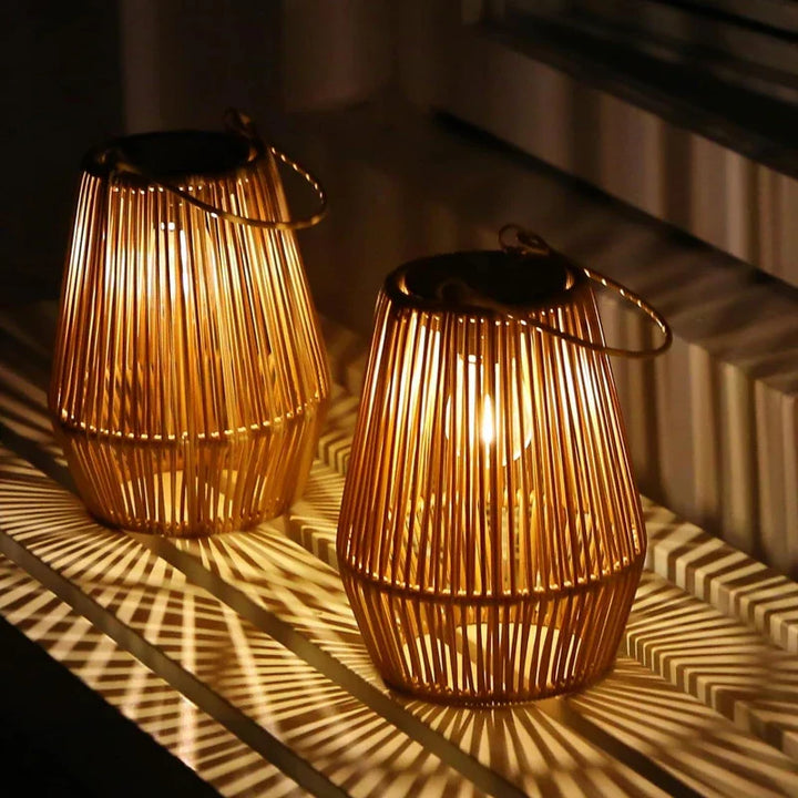 Lisslune | Solar Outdoor Handwoven Garden Lamps | Waterproof Landscape Light for Villa & Terrace Decoration - Alpho
