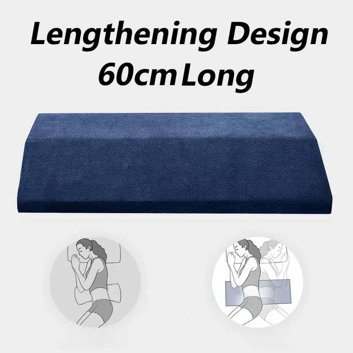 Lisslune | Memory Foam Lumbar Support Cushion - Back Support for Sleeping in Bed, Waist Pillow for Relief of Lower Back Pain