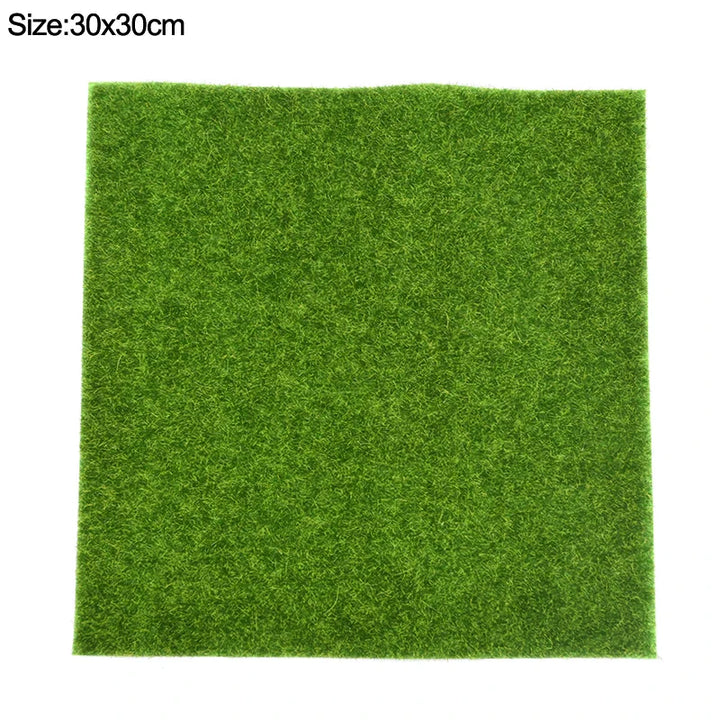 Rynx 15/30cm Grass carpet Green Artificial grass Moss Lawn Carpet DIY Micro landscape Home Floor Aquarium Wedding decorations