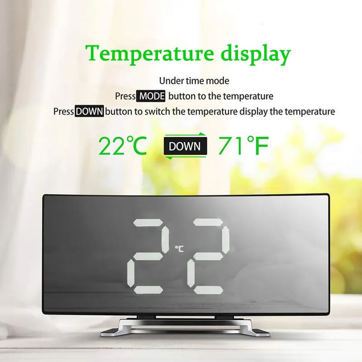 Lisslune | Curved Screen Digital Alarm Clock